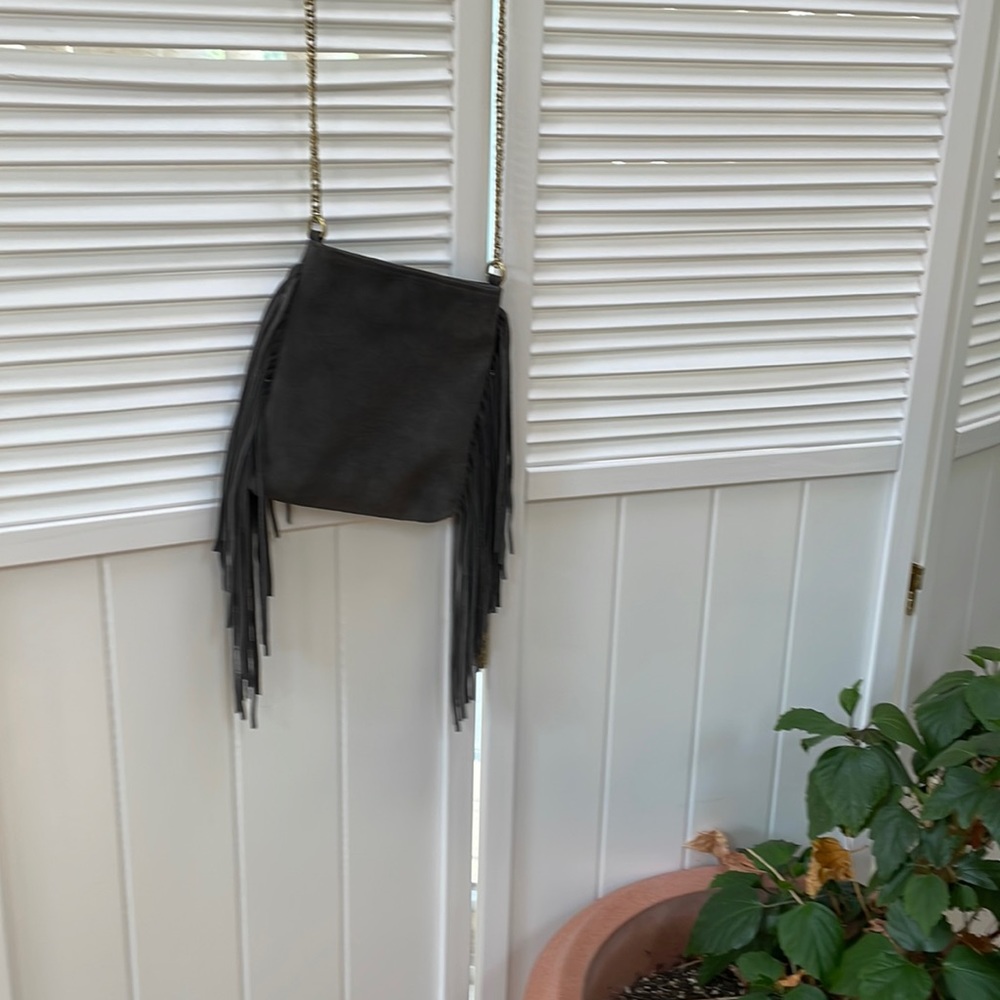 Odote Suede Fringe Crossbody - Picture 1 of 8